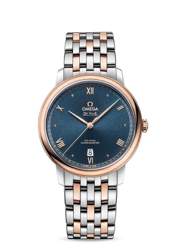 Omega De Ville Prestige Co-Axial 39.5 Stainless Steel / Red Gold / Blue Sunburst / Bracelet
