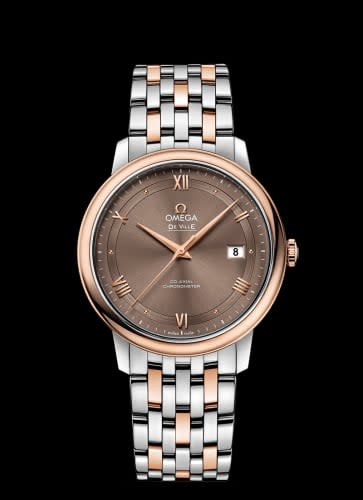 Omega De Ville Prestige Co-Axial 39.5 Stainless Steel / Red Gold / Vintage Brown / Bracelet