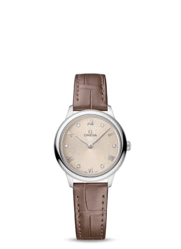 Omega De Ville Quartz 27.5 Stainless Steel / Beige - Diamond