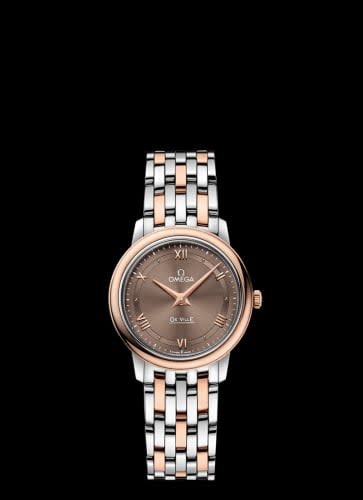 Omega De Ville Prestige Quartz 27.4 Stainless Steel / Red Gold / Vintage Brown / Bracelet