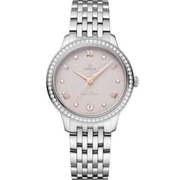 Omega De Ville Master Chronometer 34 Stainless Steel - Diamond / Pink / Bracelet