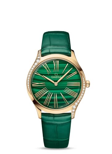 Omega De Ville Trésor 36 Moonshine Gold / Malachite