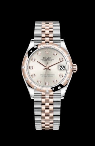 Rolex Datejust 31 Stainless Steel/ Rose Gold / Domed - Diamond / Silver - Diamond / Jubilee