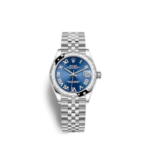 Rolex Datejust 31 Stainless Steel / Domed - Diamond / Blue - Roman / Jubilee