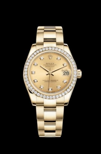 Rolex Datejust 31 Yellow Gold Diamond / Oyster / Champagne Diamond