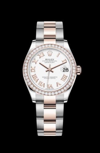 Rolex Datejust 31 Stainless Steel/ Rose Gold / Diamond / White - Roman / Oyster