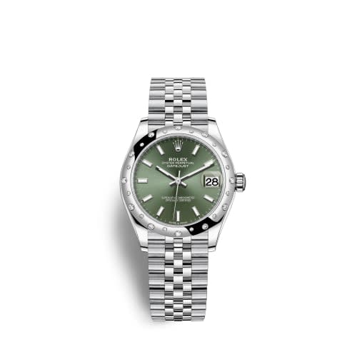 Rolex Datejust 31 Stainless Steel Domed Diamond / Jubilee / Green