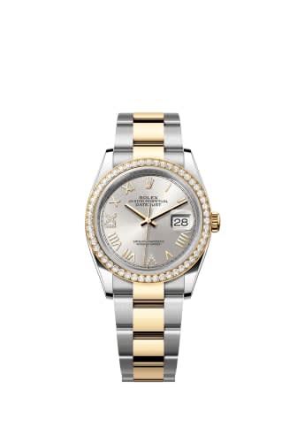 Rolex Datejust 36 Stainless Steel - Yellow Gold - Diamond / Silver Roman Diamond / Oyster