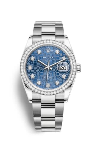 Rolex Datejust 36 Stainless Steel / Diamond / Blue Jubilee / Oyster