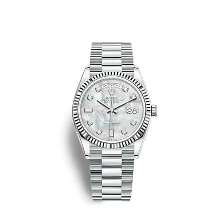 Rolex Day-Date 36 Platinum - Fluted / MOP / President