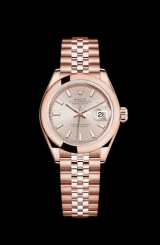 Rolex Lady-Datejust 28 Everose Domed / Jubilee / Sundust