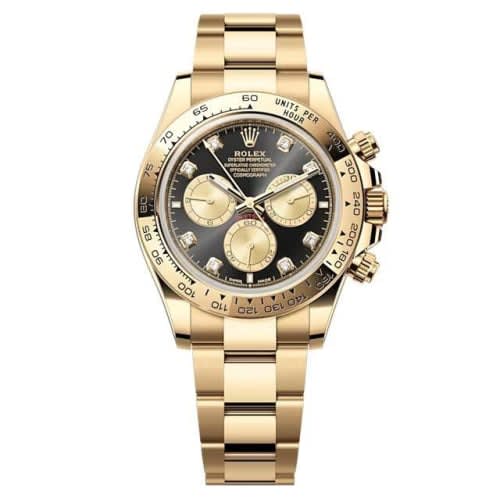 Rolex Cosmograph Daytona Yellow Gold / Black - Champagne - Diamond / Oyster