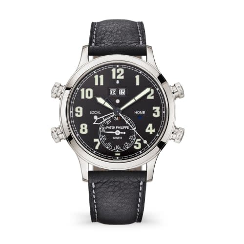 Patek Philippe Calatrava Pilot Travel Time Alarm 5520 Platinum / Black