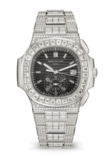 Patek Philippe Nautilus 5980 White Gold - Diamond / Black
