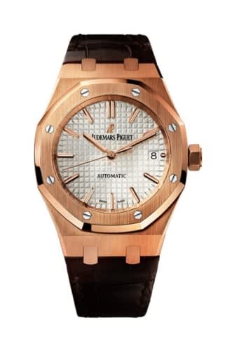 Audemars Piguet Royal Oak 15450 Selfwinding Pink Gold / Silver / Strap