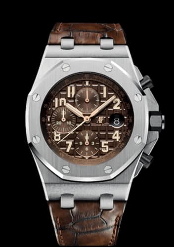 Audemars Piguet Royal Oak Offshore 26470 Stainless Steel / Brown / Alligator