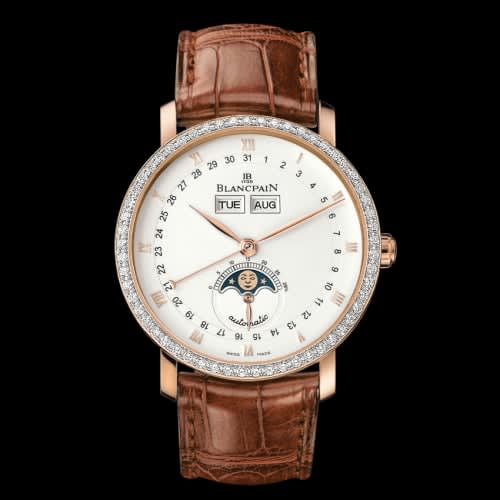 Blancpain Villeret Quantième Complet Red Gold / White / Diamond
