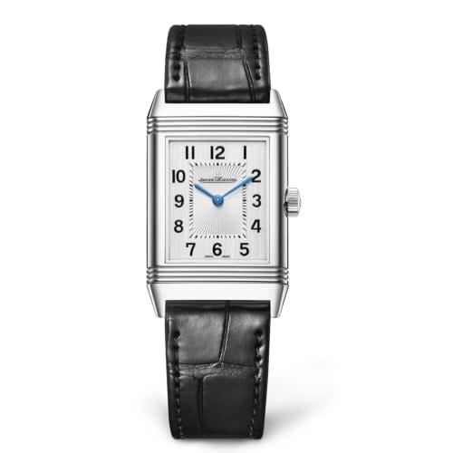 Jaeger-LeCoultre Reverso Classic Medium Thin Stainless Steel / Silver / Alligator