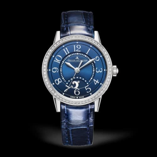 Jaeger-LeCoultre Rendez-Vous Night &amp; Day Small Stainless Steel / Diamond / Blue / Alligator
