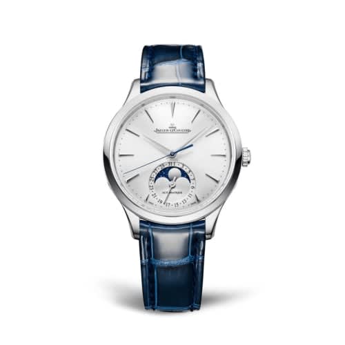 Jaeger-LeCoultre Master Ultra Thin Moon 36 Stainless Steel / Silver / Alligator
