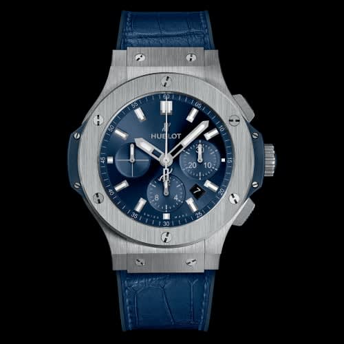 Hublot Big Bang Original 44 Stainless Steel / Blue / Alligator