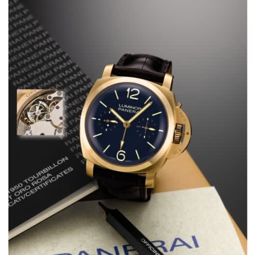 Panerai Luminor 1950 Tourbillon GMT Oro Rosa