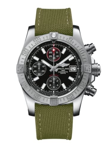 Breitling Avenger II Stainless Steel / Volcano Black / Military