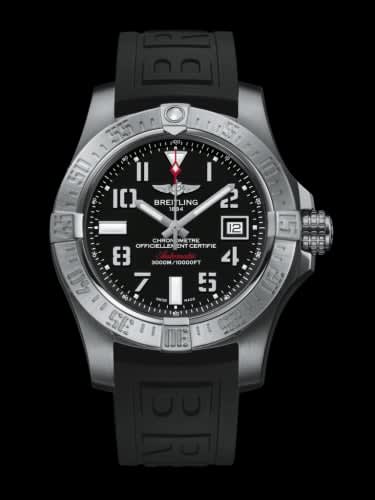 Breitling Avenger II Seawolf Stainless Steel / Volcano Black / Rubber / Pin