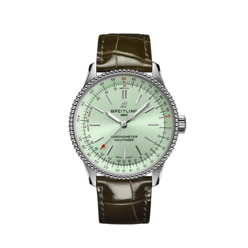 Breitling Navitimer 1 35 Automatic Stainless Steel / Mint Green / Alligator - Folding