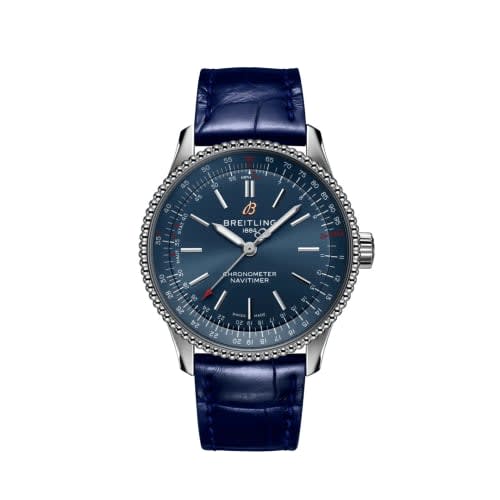 Breitling Navitimer 1 35 Automatic Stainless Steel / Blue / Croco / Folding