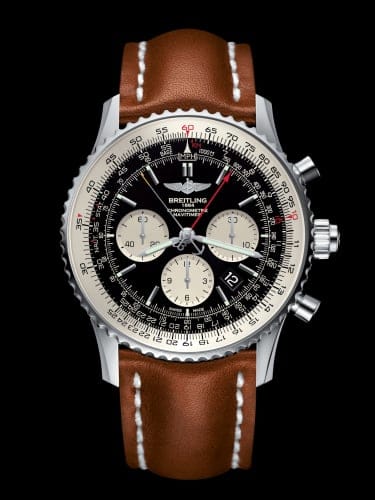 Breitling Navitimer Rattrapante Stainless Steel / Black / Calf / Pin