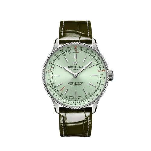 Breitling Navitimer Automatic 36 Stainless Steel / Mint Green / Alligator