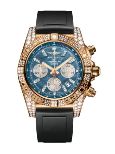 Breitling Chronomat 44 Rose Gold Diamondworks / Black Pearl Diamond / Rubber