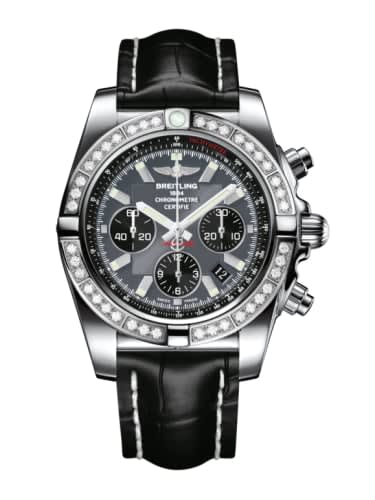 Breitling Chronomat 44 Stainless Steel / Diamond / Blackeye Gray / Croco