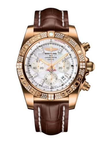 Breitling Chronomat 44 Rose Gold / Diamond / Pearl Diamond / Croco