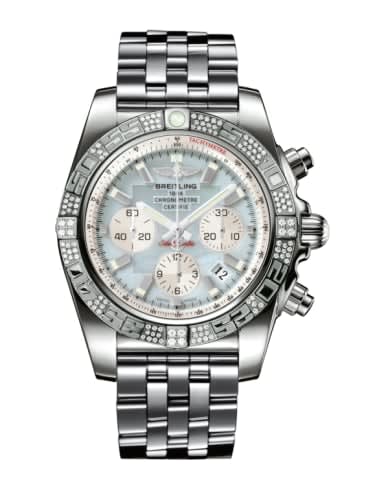 Breitling Chronomat 44 White Gold / Diamond / Gray Pearl / Bracelet