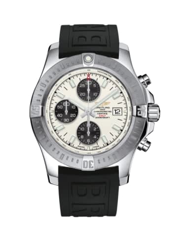 Breitling Colt Chronograph Automatic Stainless Steel / Stratus Silver / Rubber / Pin