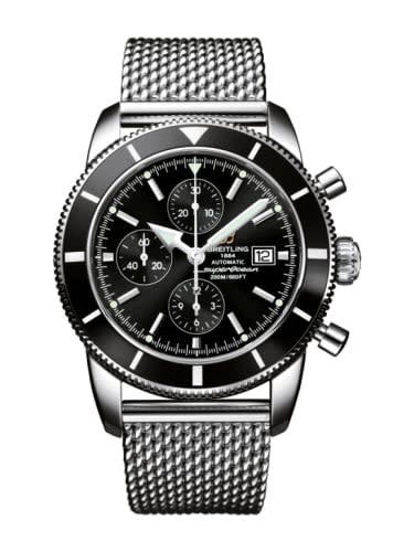 Breitling Superocean Heritage 46 Chronograph Stainless Steel / Black / Black / Milanese