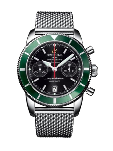 Breitling Superocean Heritage 44 Chronograph Stainless Steel / Green / Black / Milanese