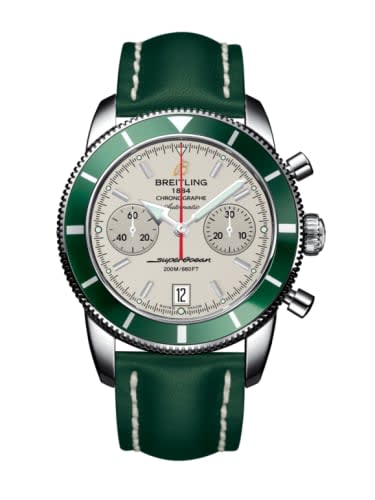 Breitling Superocean Heritage 44 Chronograph Stainless Steel / Green / Silver / Calf