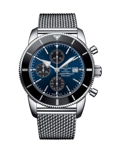 Breitling Superocean Heritage II 46 Chronograph Stainless Steel / Black / Blue / Milanese