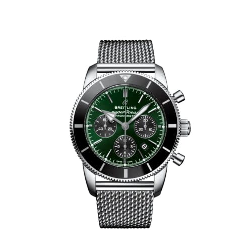 Breitling Superocean Heritage II B01 Chronograph 44 Stainless Steel / Green / Mesh