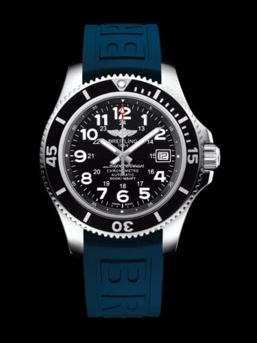 Breitling Superocean II 42 Stainless Steel / Volcano Black / Rubber / Pin