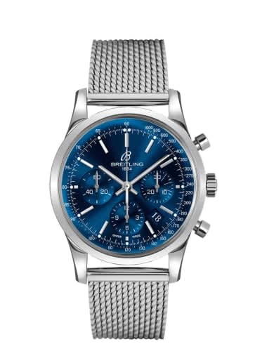 Breitling Transocean Chronograph Stainless Steel / Blue / Limited Edition