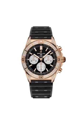 Breitling Chronomat B01 42 Red Gold - Diamond / Black / Rubber