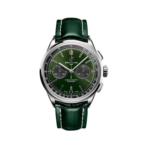 Breitling Premier B01 Chronograph 42 Stainless Steel / Green / Alligator - Pin