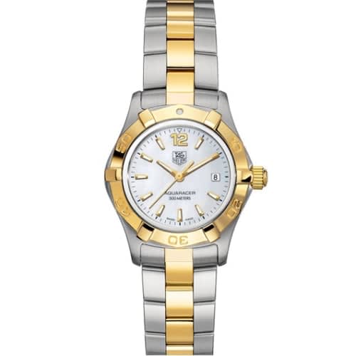 TAG Heuer Aquaracer 300M Quartz 27 Stainless Steel / Yellow Gold / MOP / Bracelet