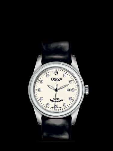 Tudor Glamour Date 31 Stainless Steel / Opaline-Diamond / Strap