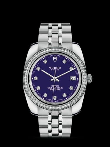 Tudor Classic 38 Stainless Steel / Diamond / Blue-Diamond / Bracelet