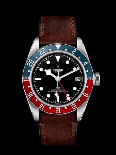 Tudor Black Bay GMT Stainless Steel / Black / Pepsi / Leather